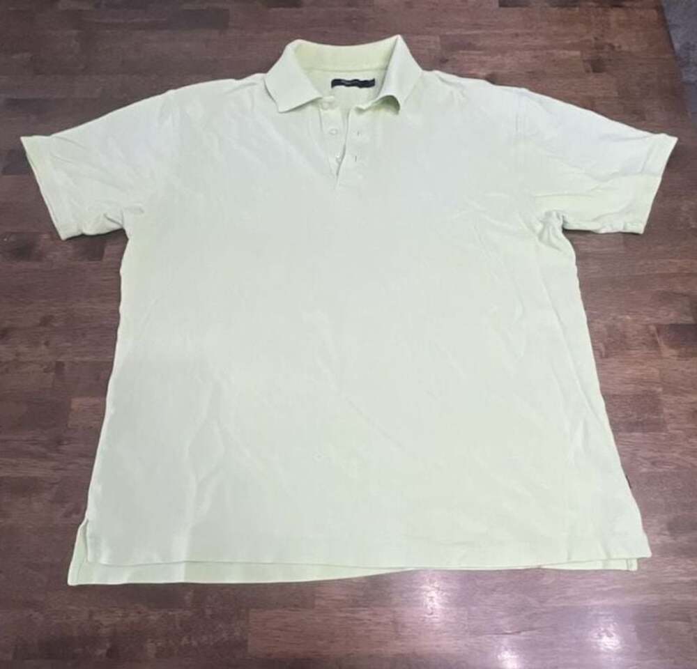 Zegna Sport Men's Short Sleeve Pique Polo Shirt Lime Green XL